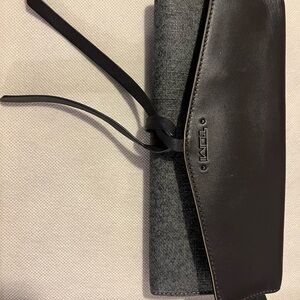Tumi leather and Gray jewelry roll Minimalist Design